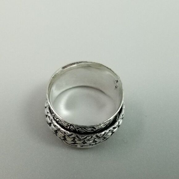 Vintage Wide Spinner Fidget ADHD Ring, Size 6 Band, 3/8 Inch Wide, Estate - Picture 5 of 7